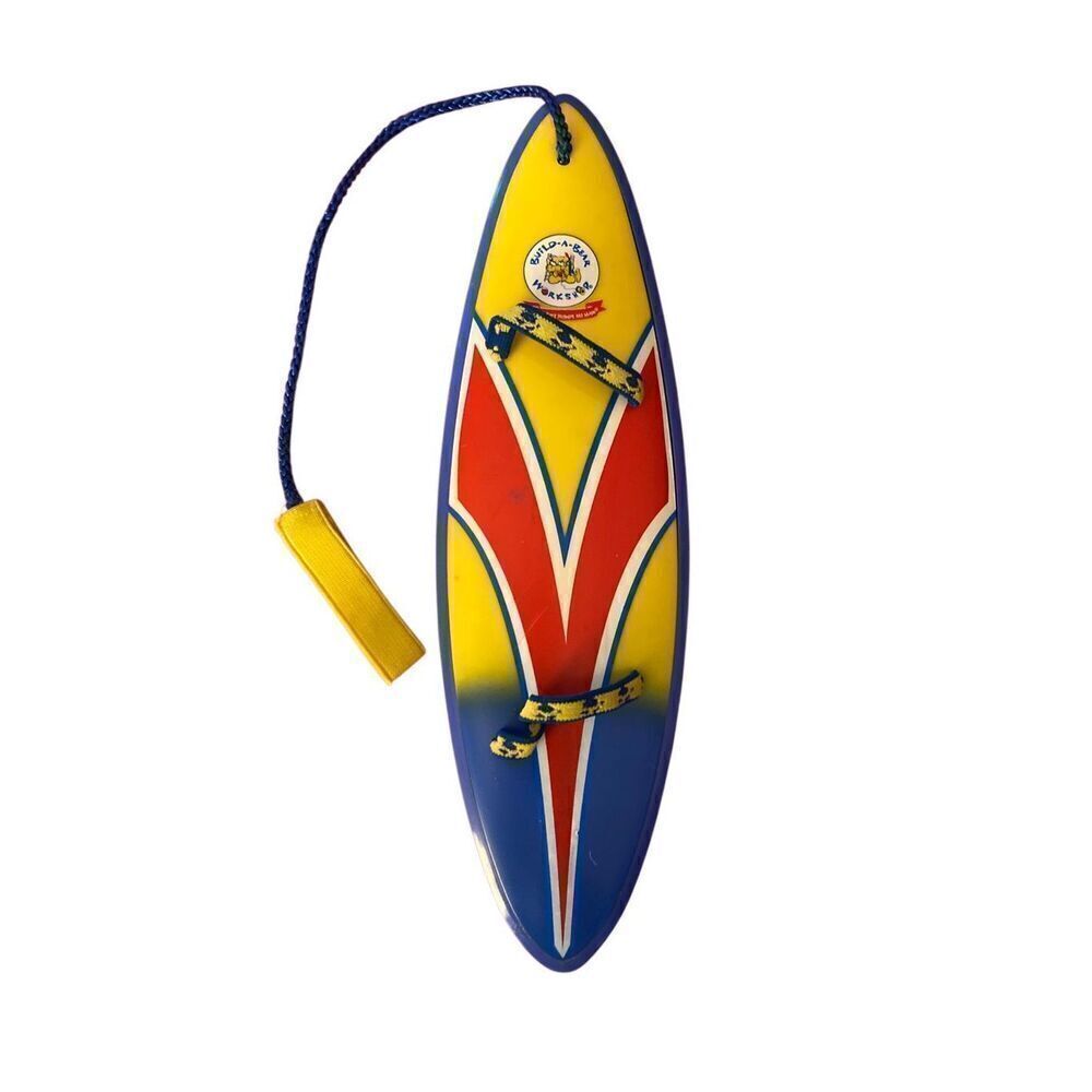 Build-A-Bear workshop, surfboard, blue, yellow, red accessory, 13โinches ๏ฟผ
